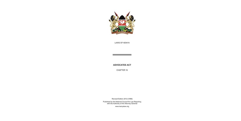 Advocates Act Cap16